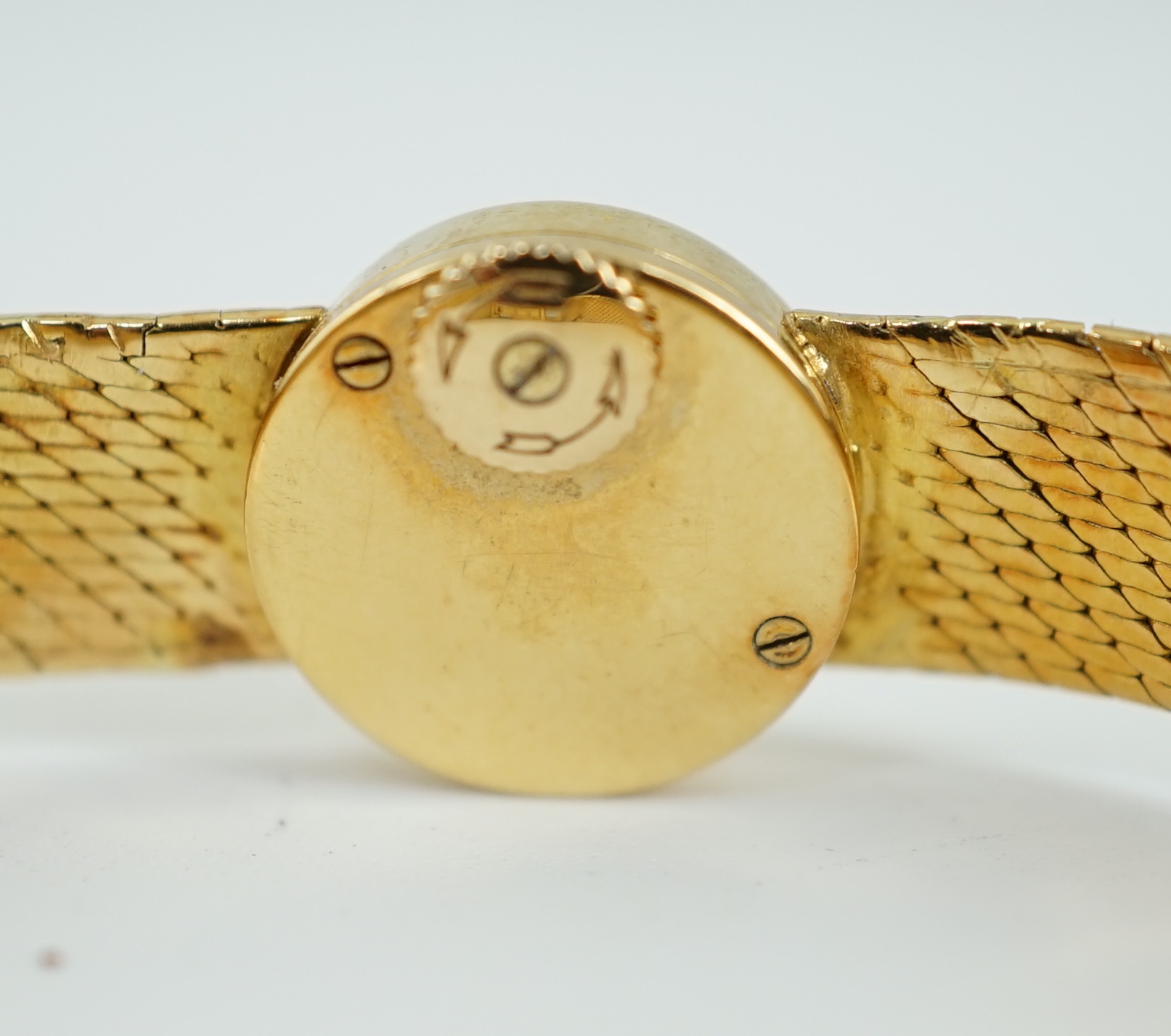 A lady's 18ct gold Jaeger LeCoultre manual wind wrist watch